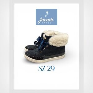 Jacadi Paris sz 29 girls winter  boots navy blue